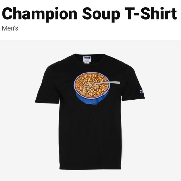 Champion Men’s Soup Tee Shirt New With Tags - Picture 2 of 7